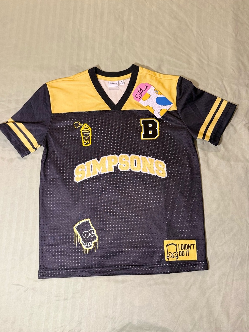 Kids' Simpsons Black & Yellow Graphic Jersey Tee